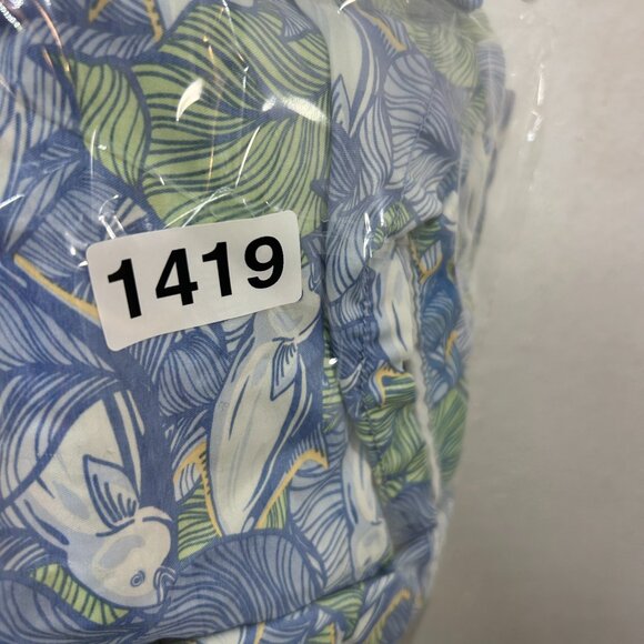 Vineyard Vines mens swim trunks medium blue green fish casual beach island - Picture 6 of 7